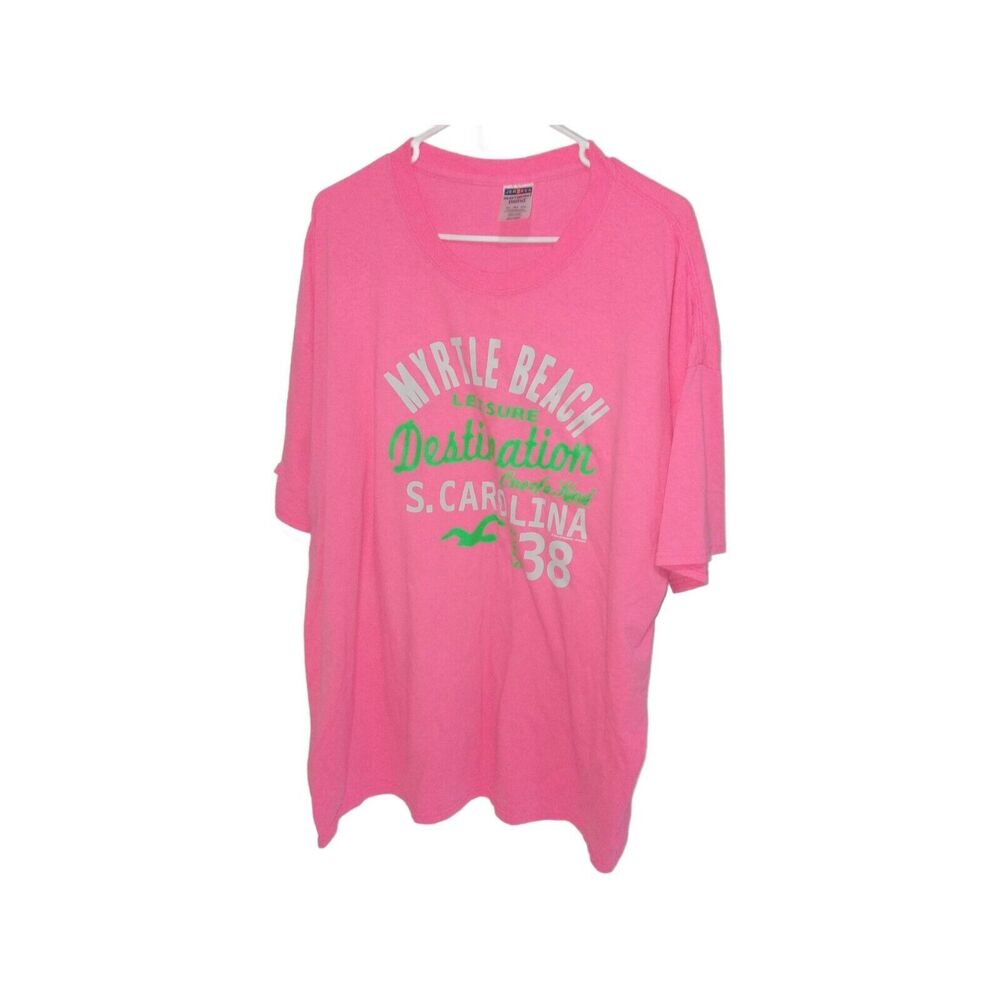 Myrtle Beach SC  Shirt Adult  Size 3XL Pink Tee Heavy